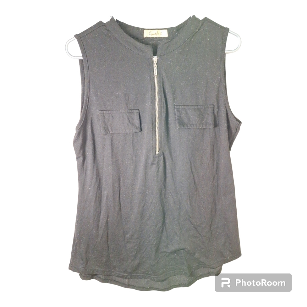 Black Cyanstyle Tank Top Size Large